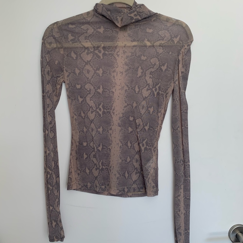 Ksubi sheer snake print top